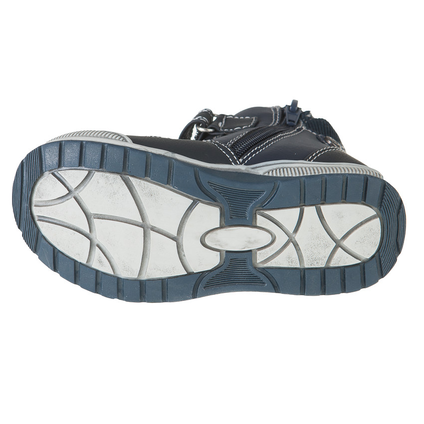 Botines efecto piel con cordones, velcro y cremallera 