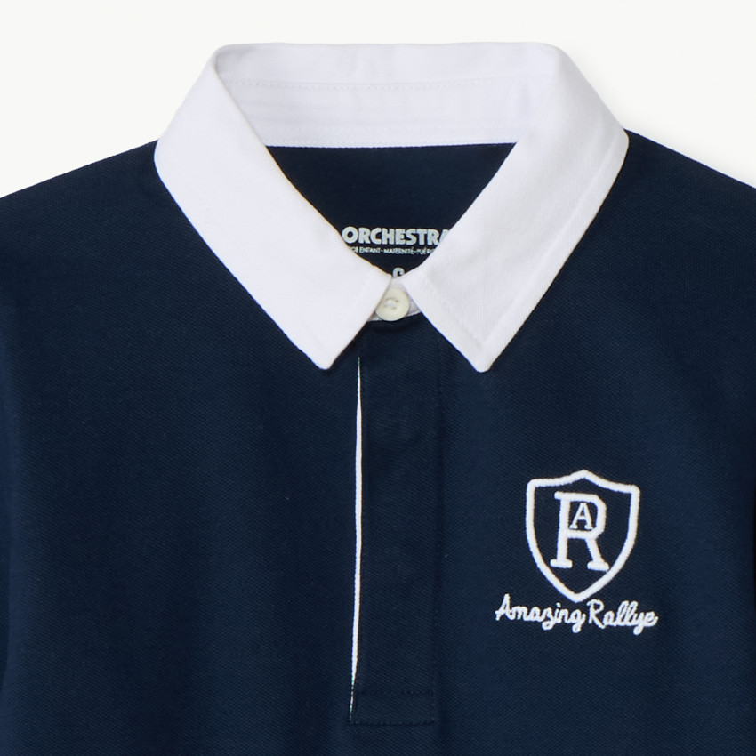 Polo de manga larga bordado para niño 