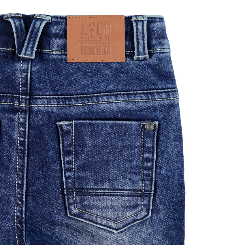 pantalon corto  vaquero efecto used à bolsillos 