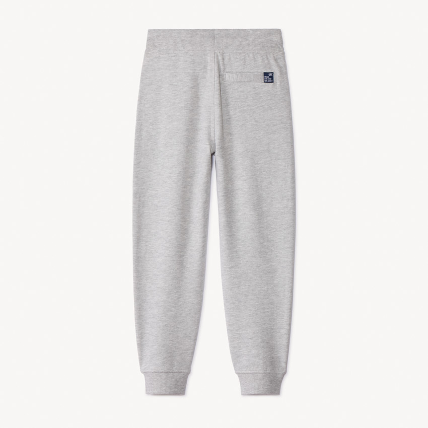Pantalón jogging de felpa gris liso para niño 