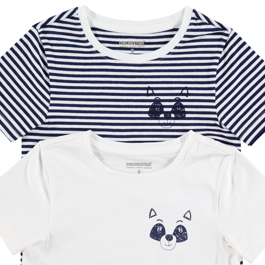 Pack de 2 bodies lisos/rayados con estampado de animal  Additional Pack de 2 bodies lisos/rayados con estampado de animal
