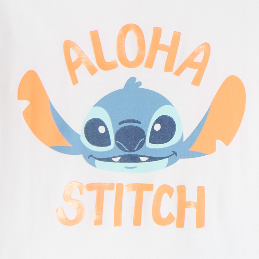Set de pijama corto de 2 piezas, camiseta + short de Stitch Disney para niño. 