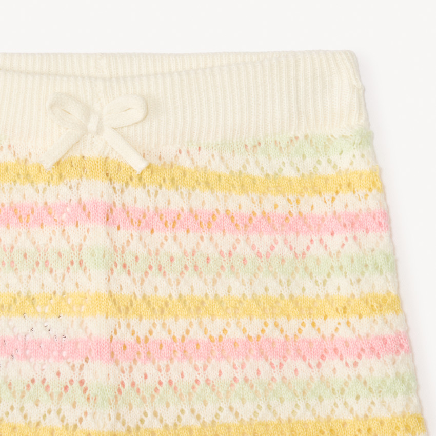Conjunto de 2 piezas: camiseta sin mangas + pantalones cortos de punto de fantasía para niña bebé. 