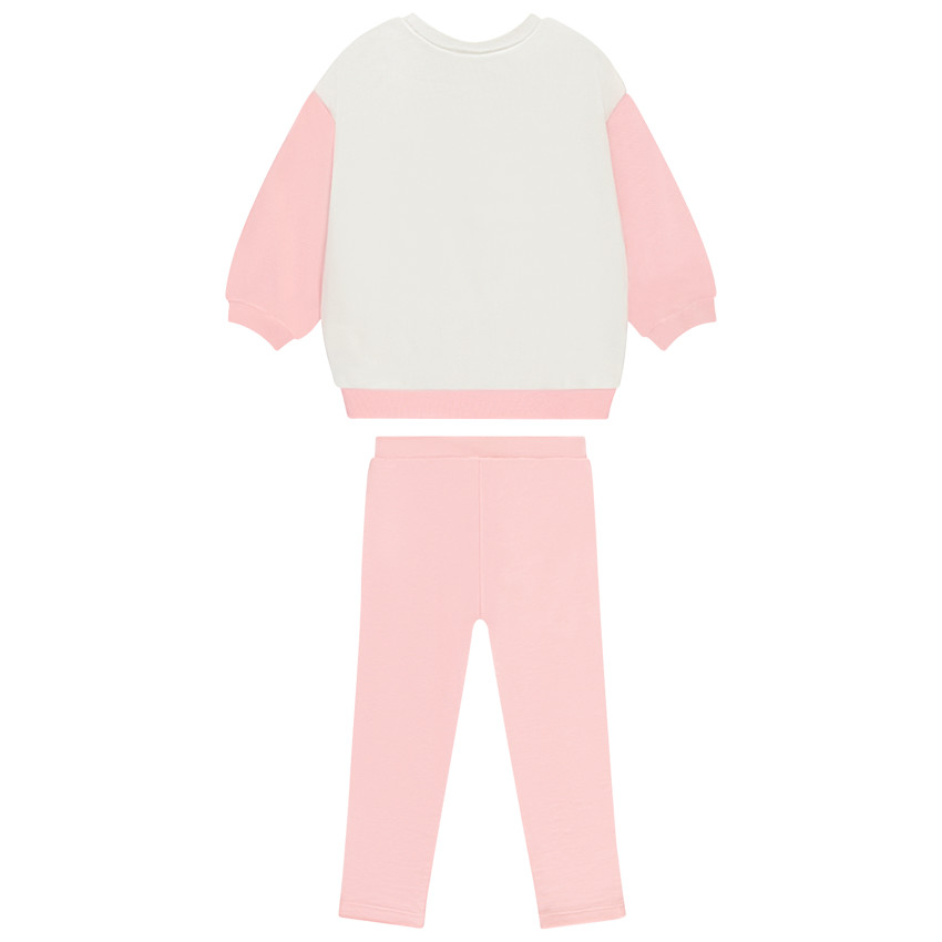 Conjunto jogging oversize efecto color block para bebé niña 