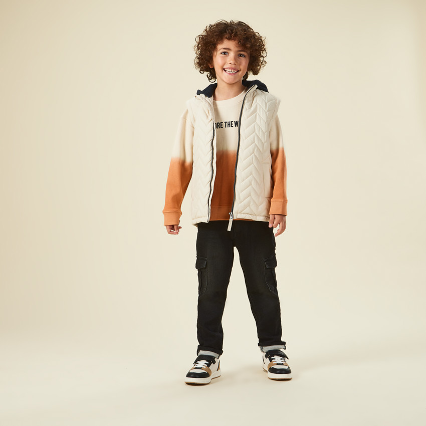 Doudoune sin mangas acolchada con capucha para niño 