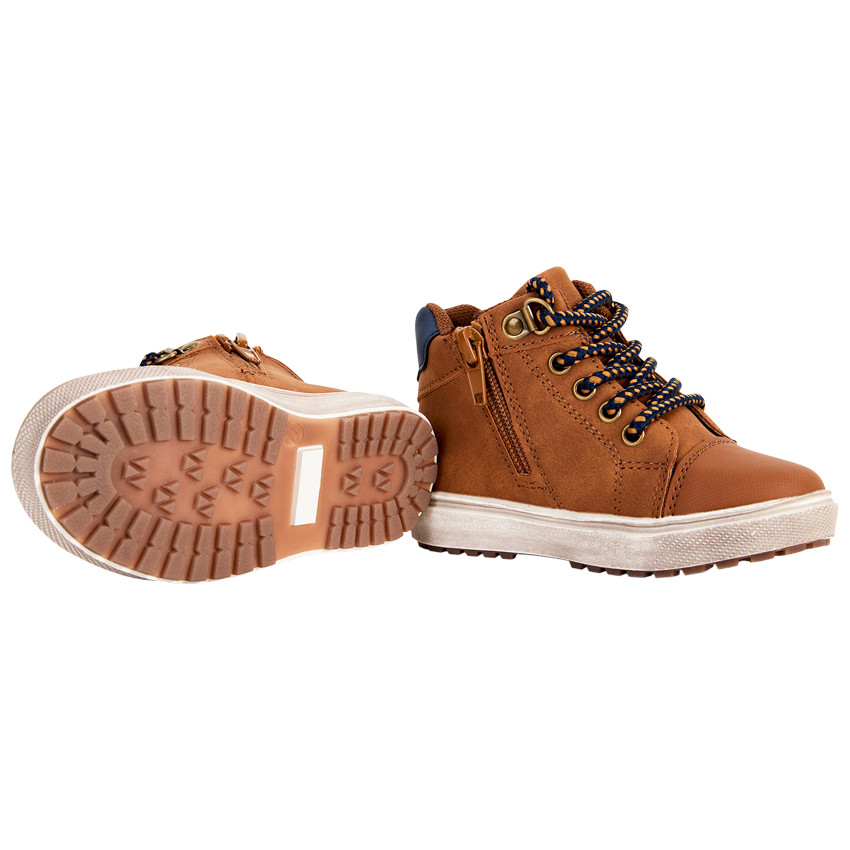 Botines con cordones y cremallera para bebé niño 