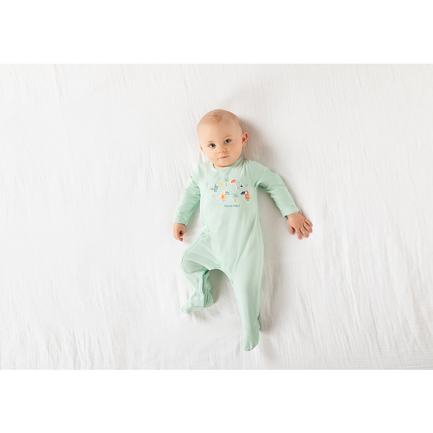 Pack de 3 peleles de punto estampado de tucanes para bebé niño 