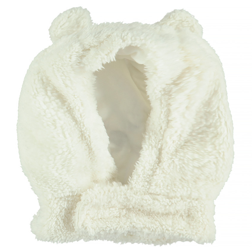 Cagoule en sherpa avec scratch et petites oreilles 