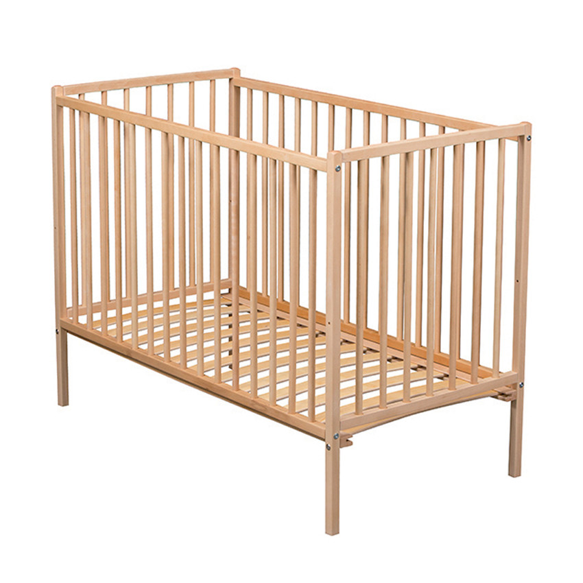 Cuna con barrotes Pocket 2.0 60 x 120 cm - Natural barnizado 