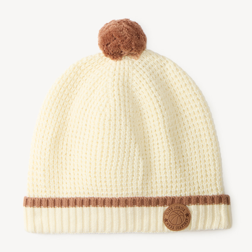Gorro de bebé con pompón para niño 