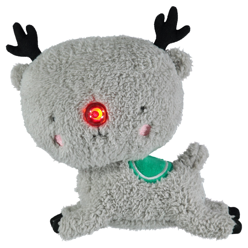 Peluche reno con nariz luminosa 