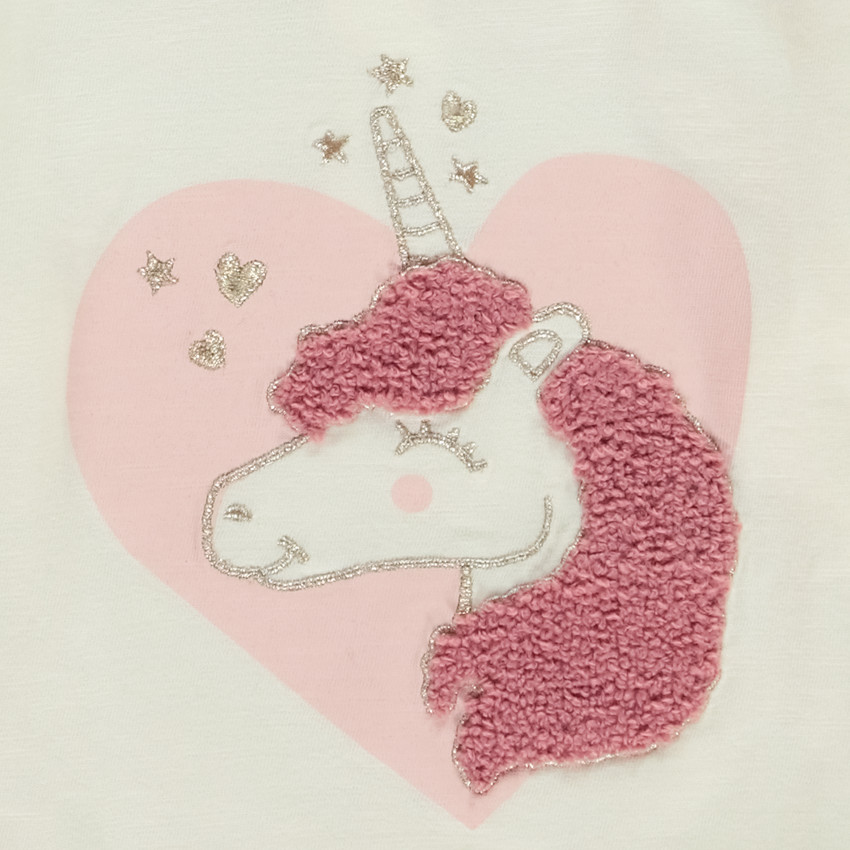 Camiseta de manga larga con volantes y estampado para bebé niña 