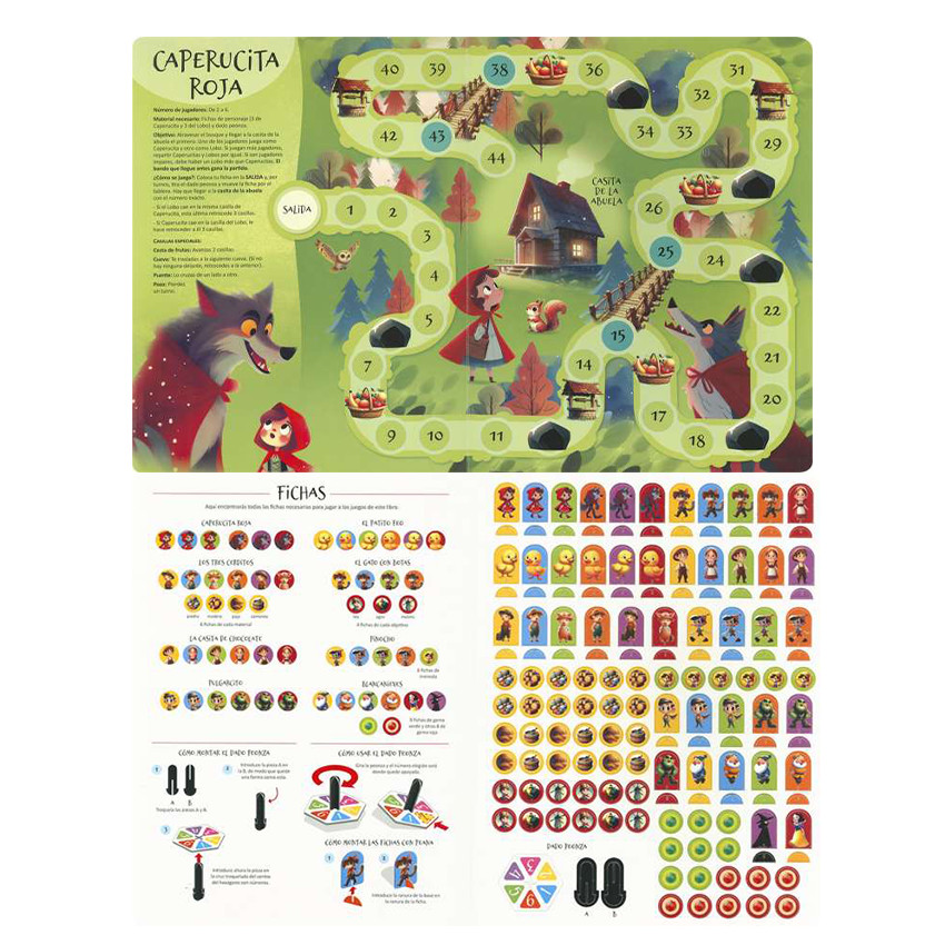 Libro juegos de mesa Cuentos Clásicos +6 años 