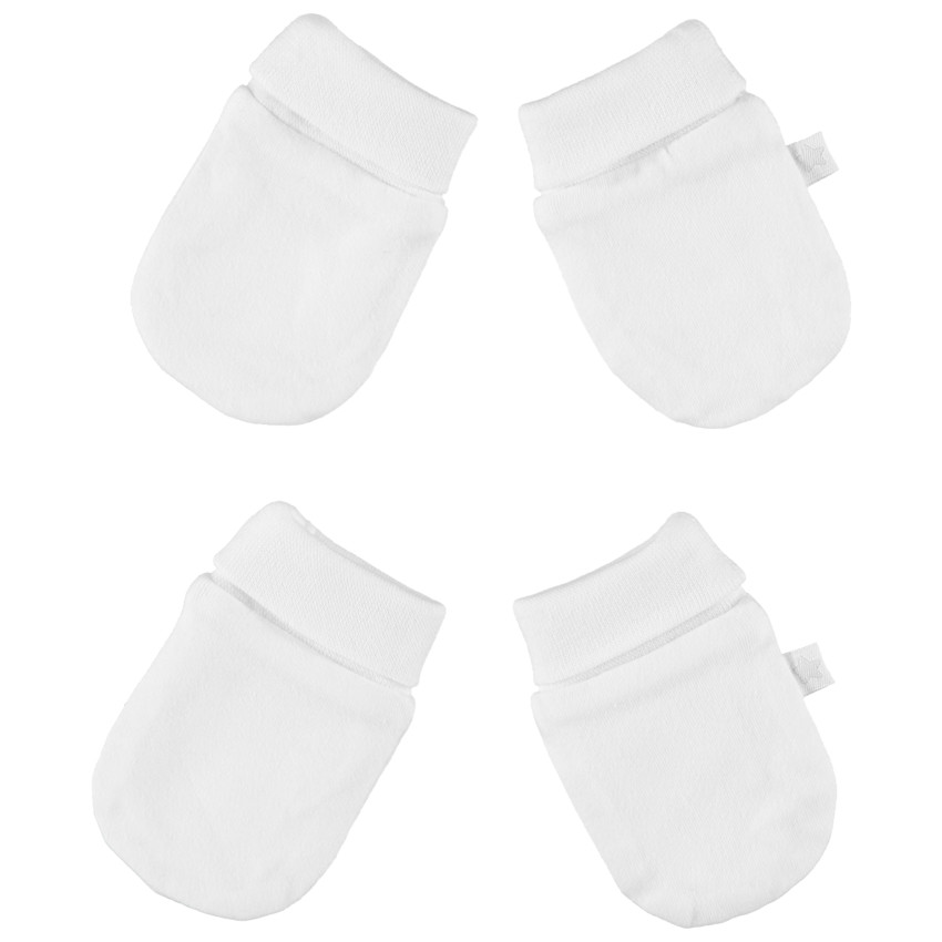 Juego de 2 pares de manoplas de algodón ecológico 