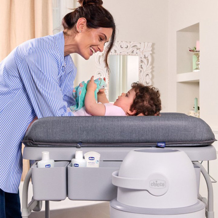 Table à langer avec baignoire Cuddle & Bubble graphite melange 