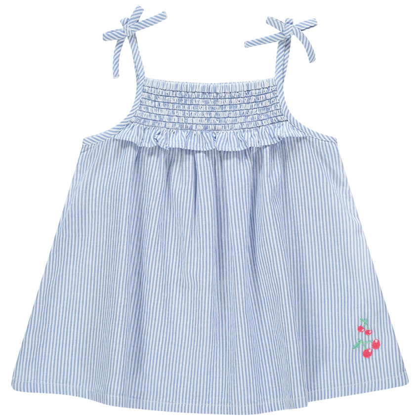 Top à fines bretelles et rayures all-over 