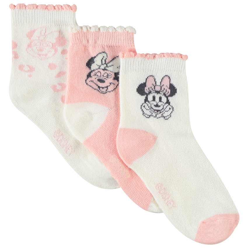 Pack de 3 pares de calcetines normales Minnie Disney para niña 