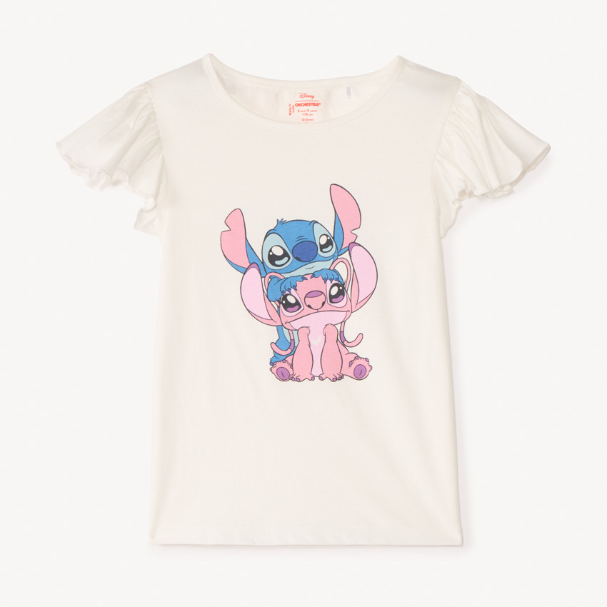 Camiseta de manga corta Stitch & Angel Disney niña 