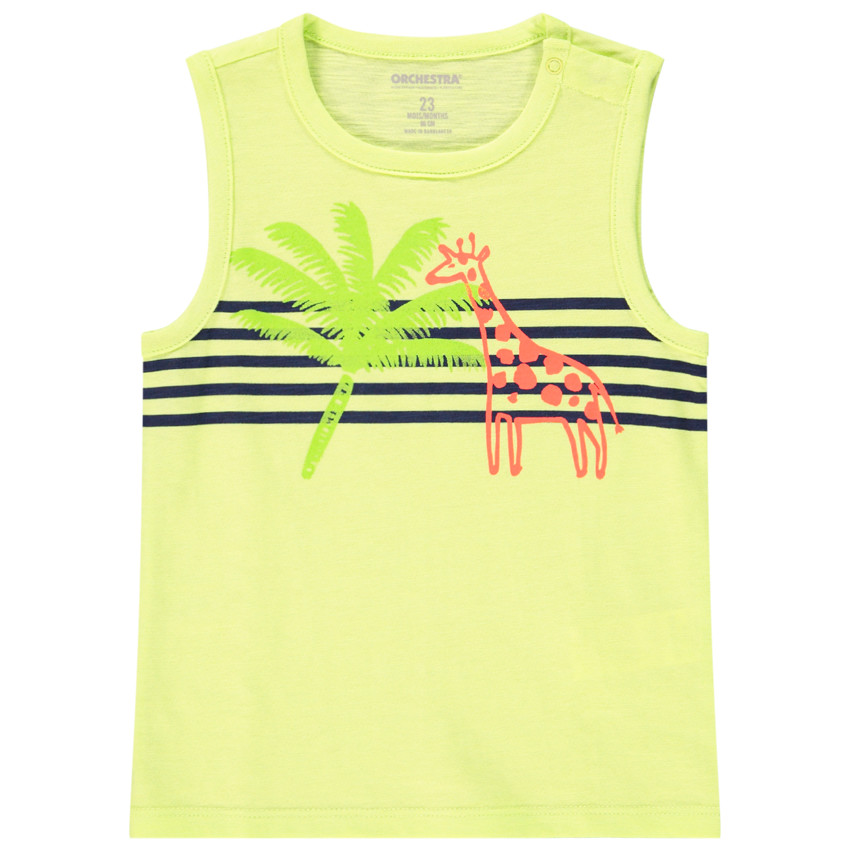 Débardeur en maille print à rayures pour bébé garçon 