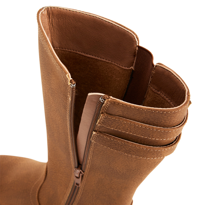 Botas de montar de doble hebilla para niña 