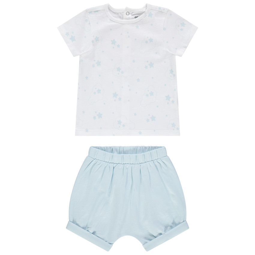 Conjunto con camiseta estampada de estrellas y short azul  Additional Conjunto con camiseta estampada de estrellas y short azul