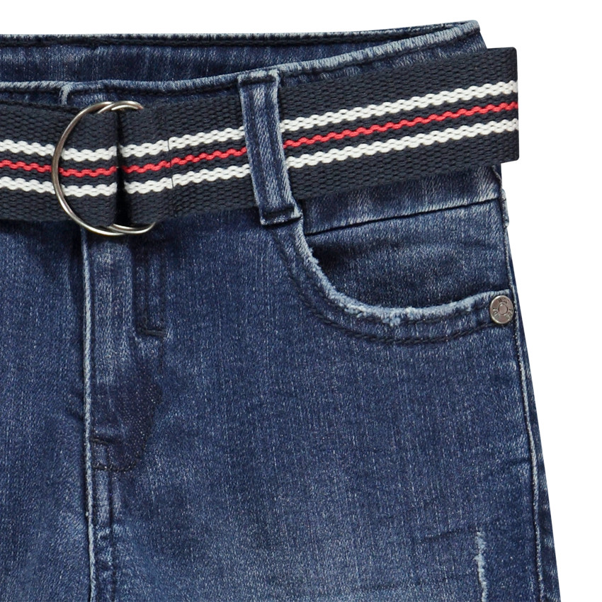 Pantalones vaqueros slim con cinturón para niño 