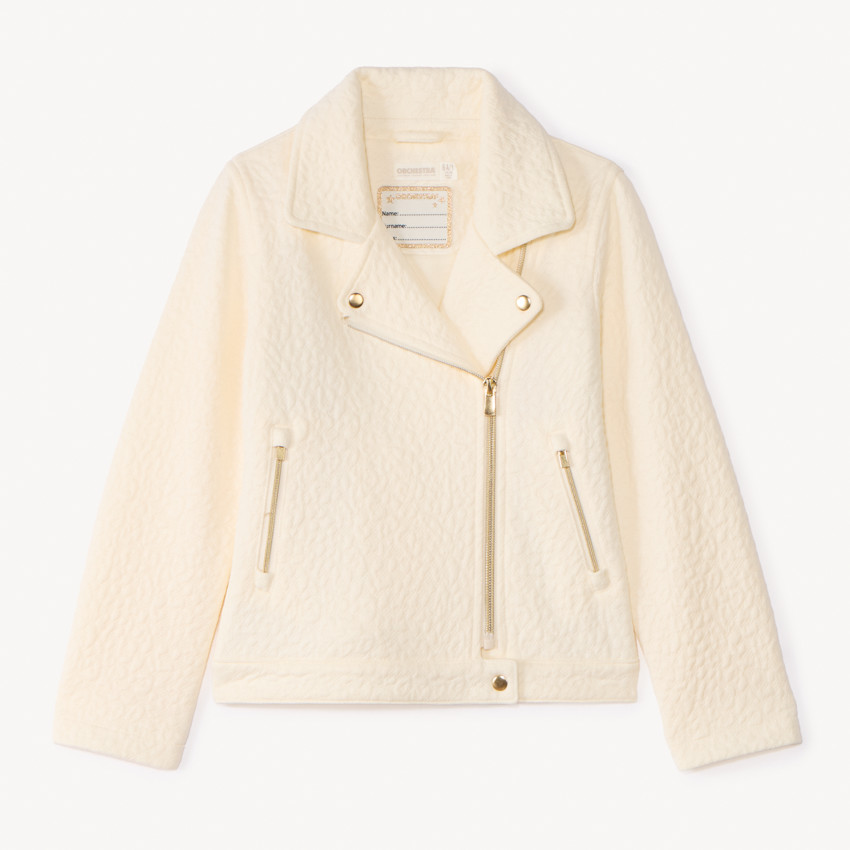 Perfecto de jacquard texturizado de leopardo para niña. 