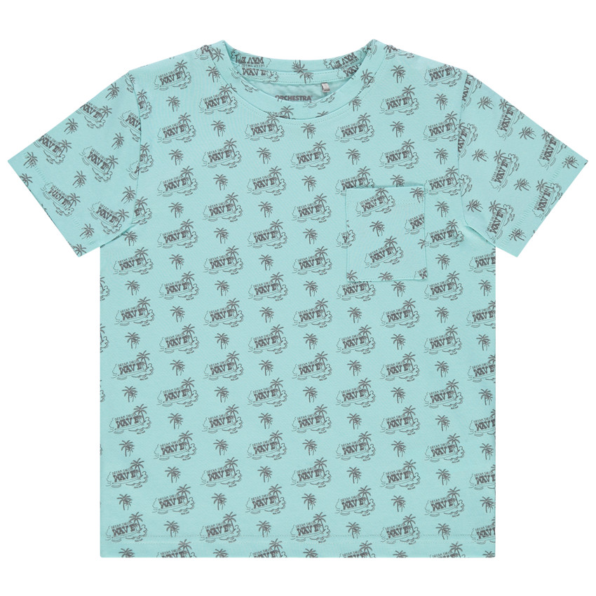 camiseta estampada con palmeras 