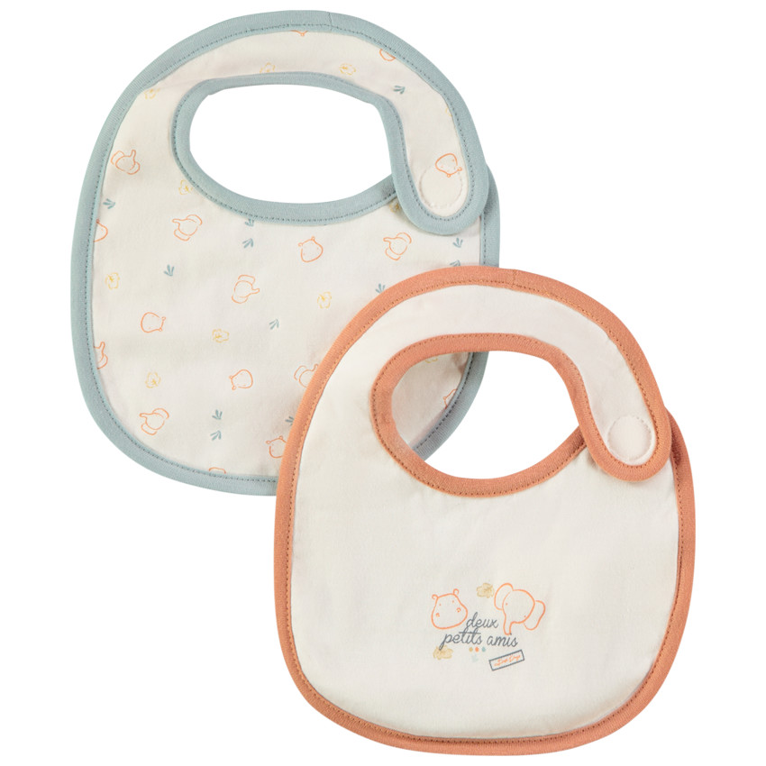 Pack de 2 baberos de fantasía de rizo para bebé 