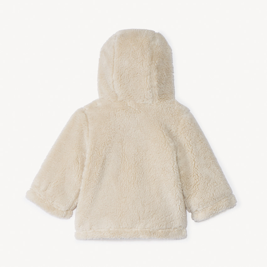 Gilet ludique ourson sherpa doublé velours pour bébé 