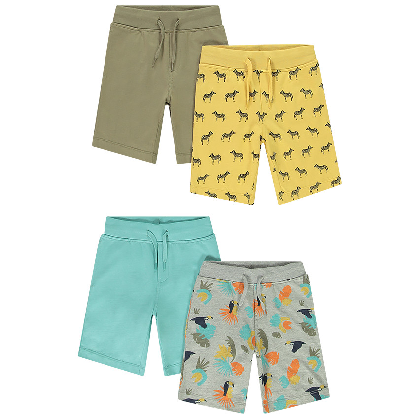 Pack de 4 bermudas de felpa para niño  Additional Pack de 4 bermudas de felpa para niño