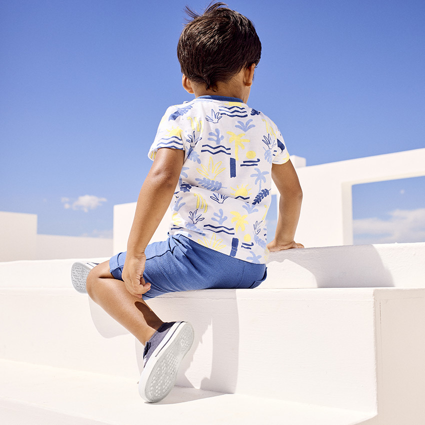 Conjunto de 2 piezas con camiseta estampada arty + short para bebé niño 