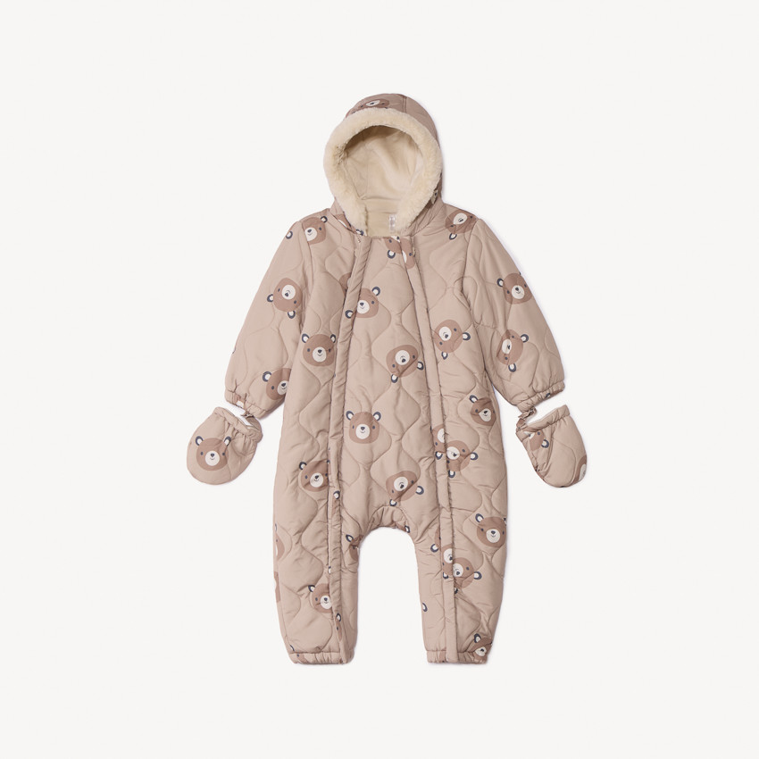 Combi-pilote imprimé oursons pour bébé avec finitions différentes selon l'âge 