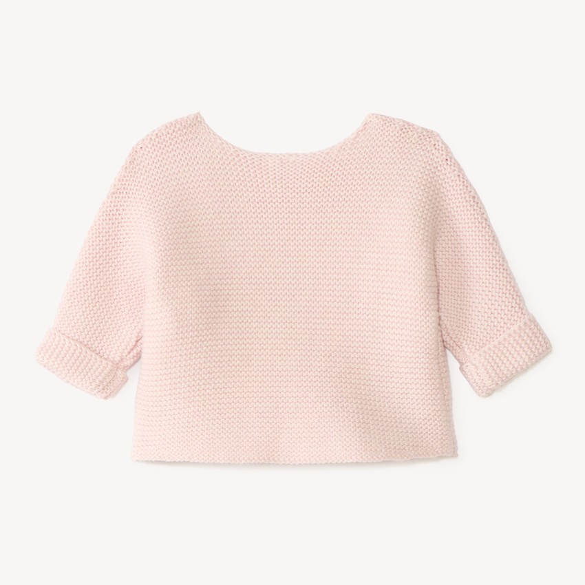 Chaleco de punto liso para bebé niña 