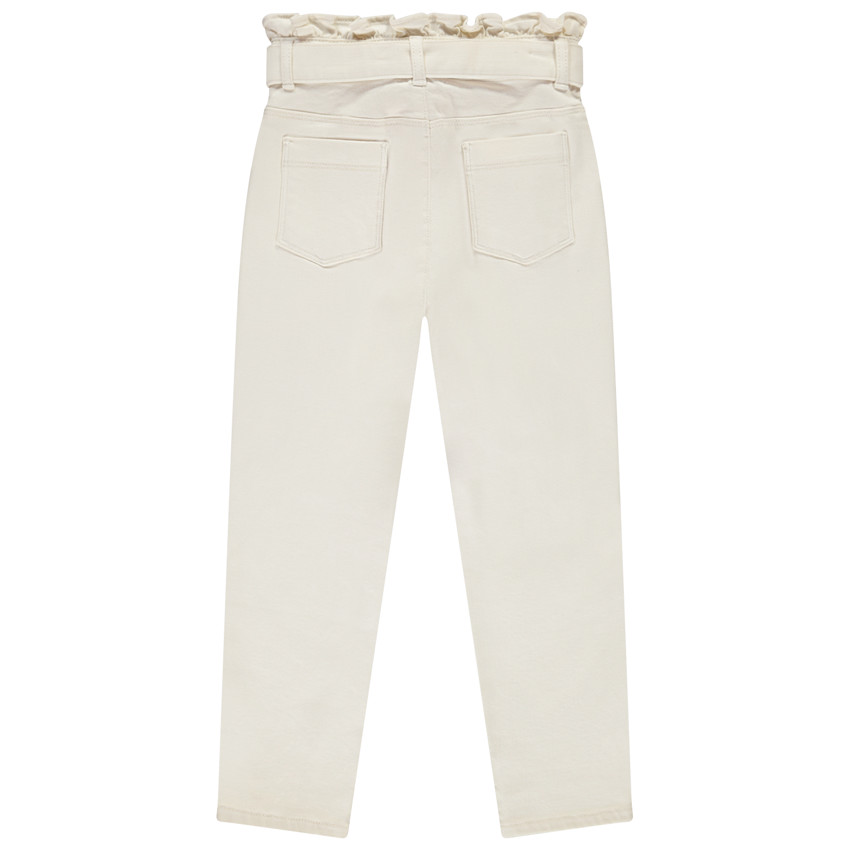 Vaqueros paperbag uni con cinturón para atar para niña 