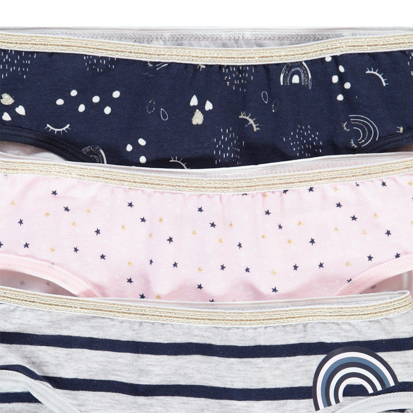 Pack de 3 braguitas de algodón para niña 