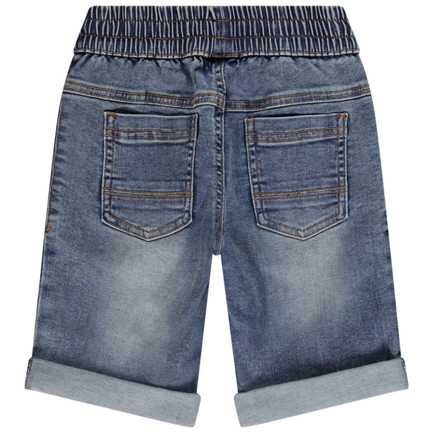 Bermudas efecto jean con cintura elástica para niño 