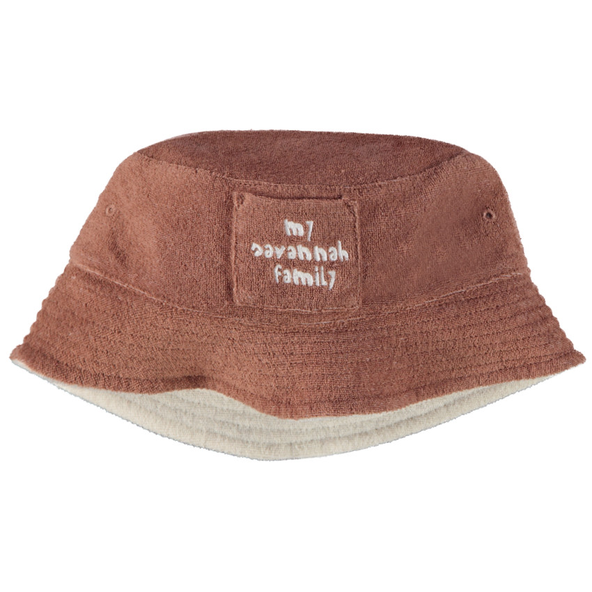 Bob reversible de rizo con estampado para bebé niño 