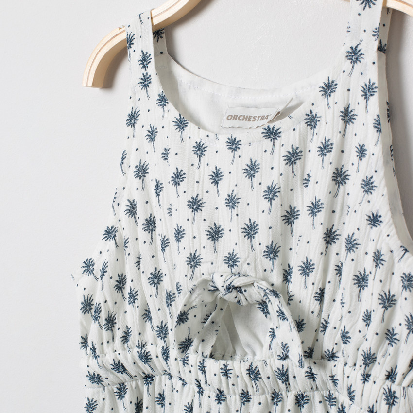 Vestido tirantes estampado vegetal all-over 