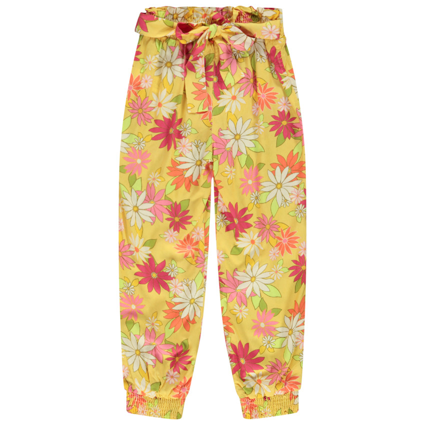 Pantalón fluido estampado floral para niña 