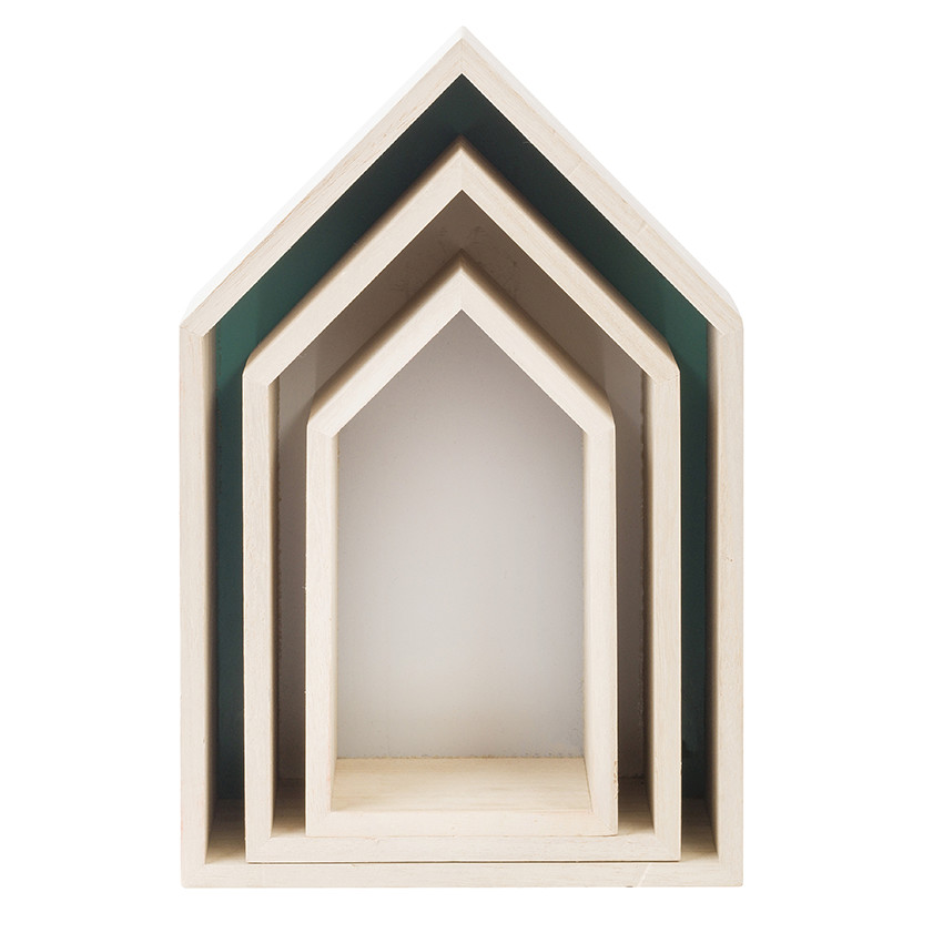 Set de casas de madera que se encajan  Additional Set de casas de madera que se encajan