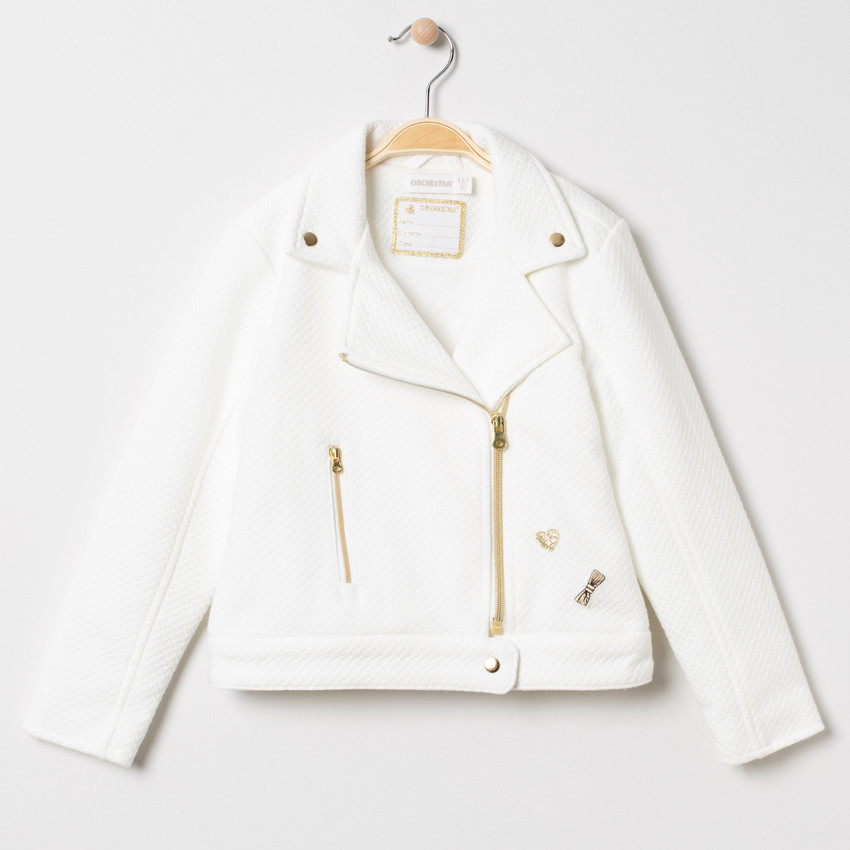 Perfecto en molleton fantaisie à broderies 