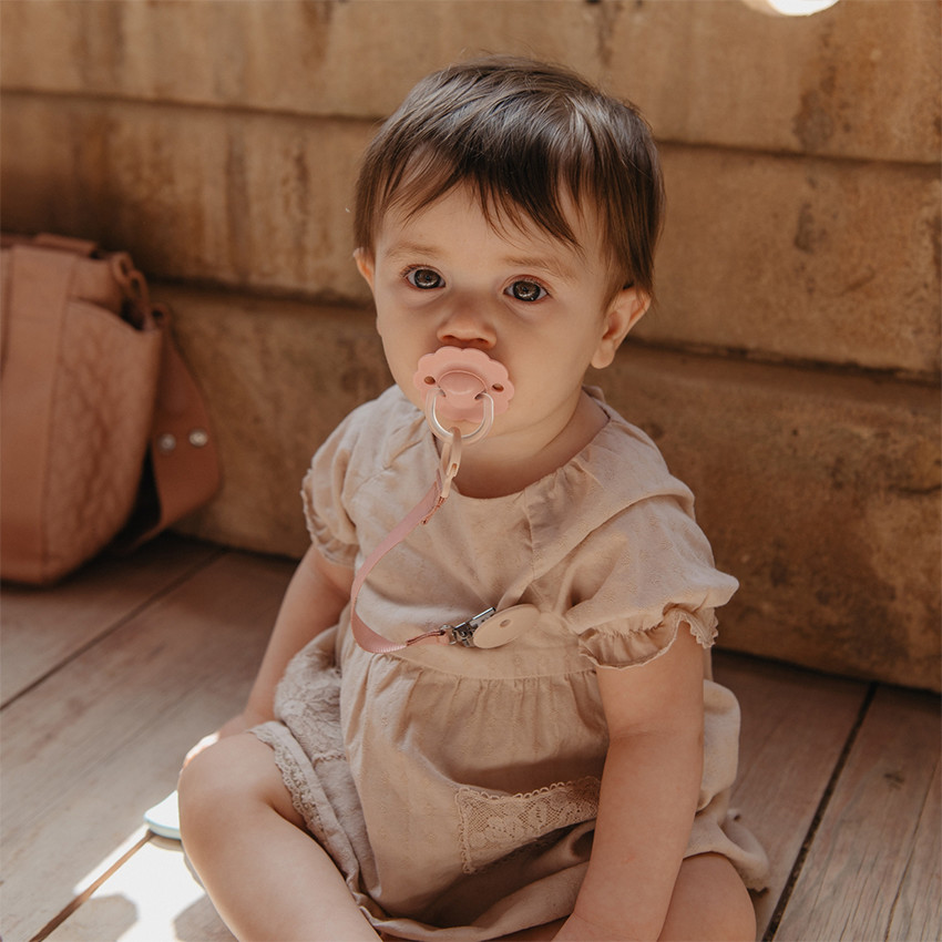 Chupete tetina fisiológica silicona SX PRO Wonder 0-6M rosa 