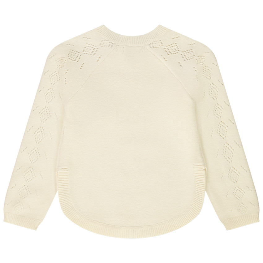 Suéter de punto con bordado para niña 