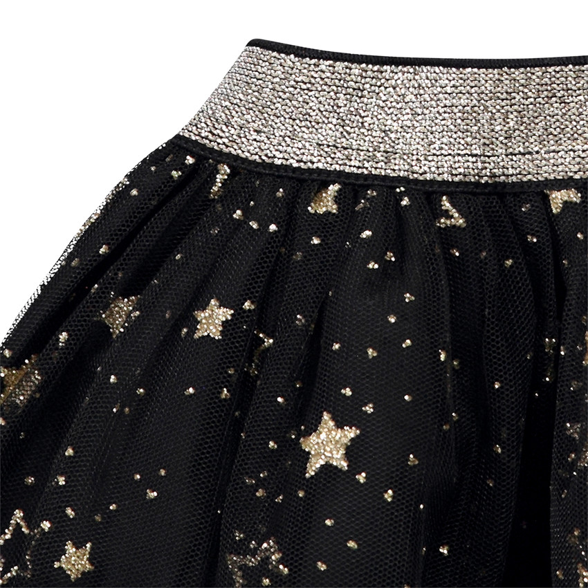 Falda corta de tul estampada con estrellas para bebé niña 