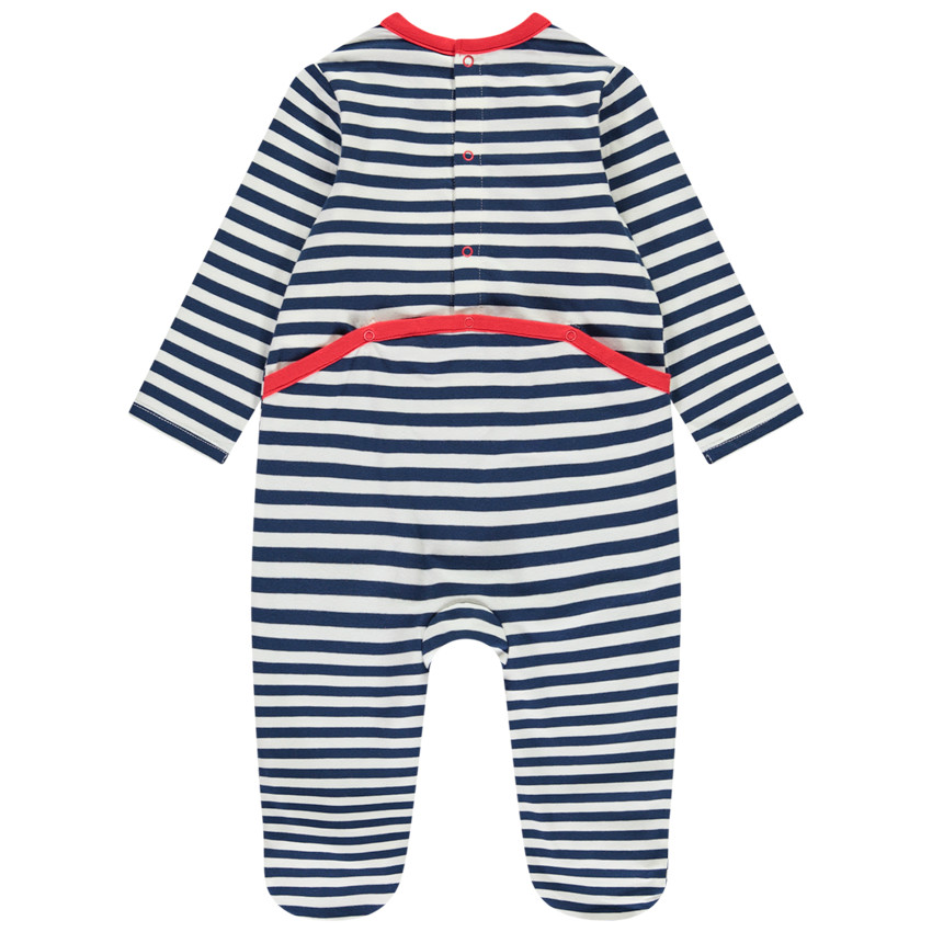 Pelele rayado Superman Warner para bebé niño con diferentes aperturas según la edad 