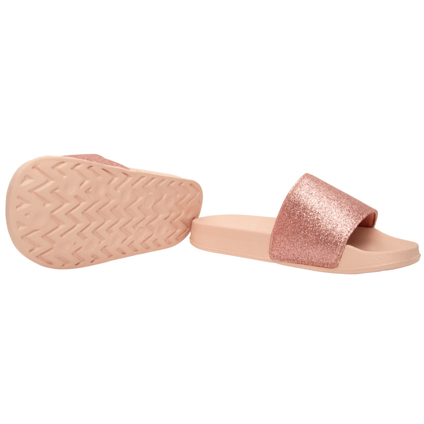 Mules con correa de purpurina para niña 