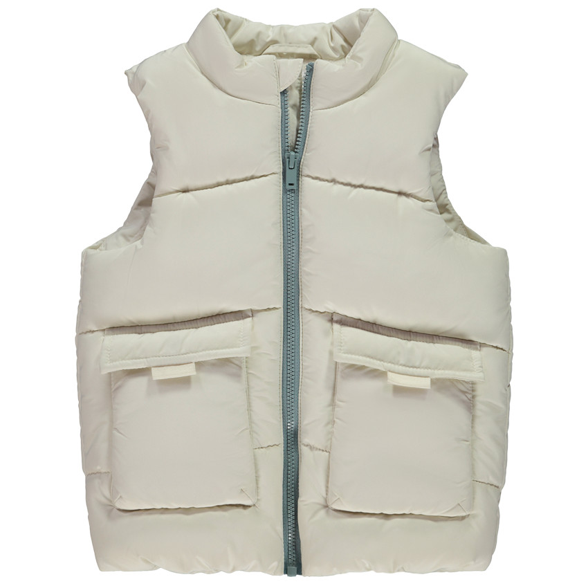 Chaleco acolchado con forro micropolar para bebé niño 
