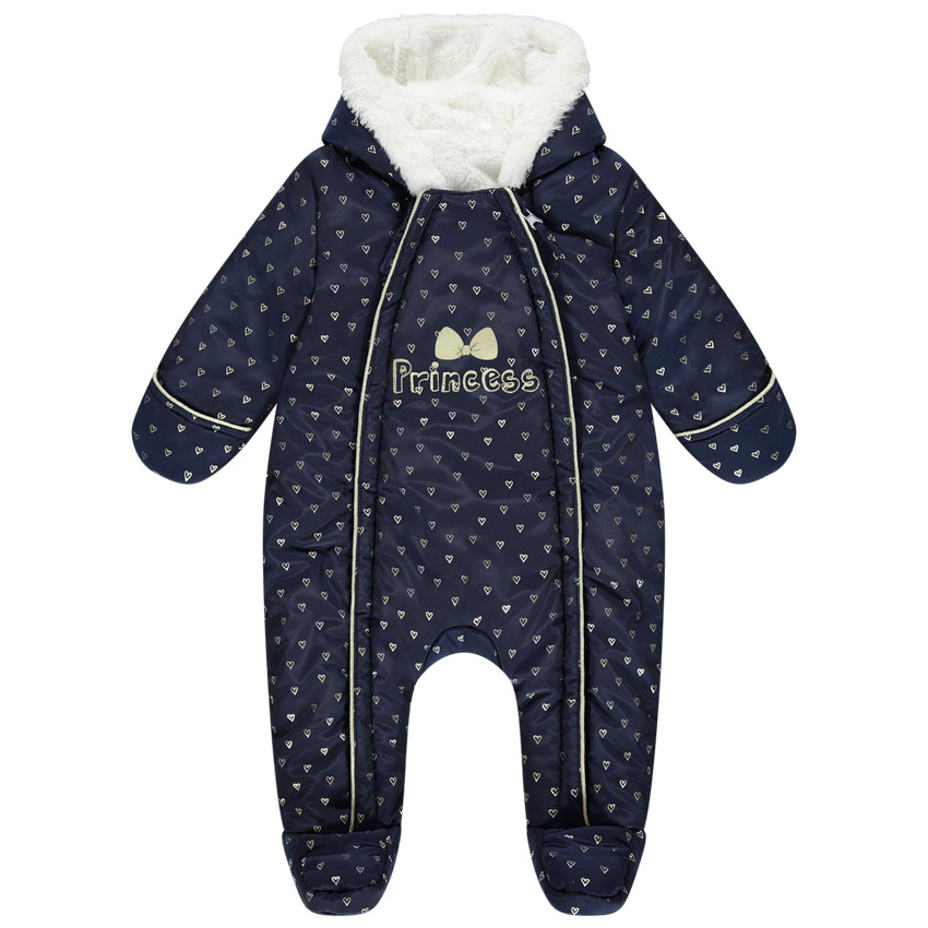 Pelele estampado corazones forrado de sherpa para niña  Additional Pelele estampado corazones forrado de sherpa para niña