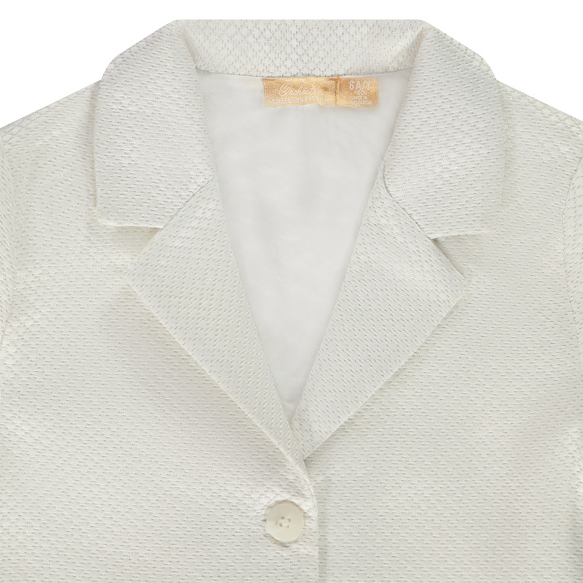 Veste courte de tailleur en jacquard et lurex pour fille 